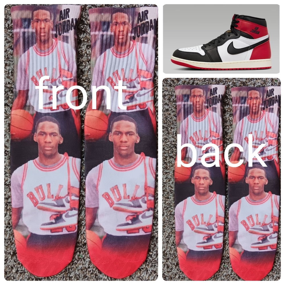 Jordan 1 black toe reimagined Socks